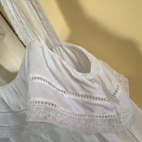 Zadig & Voltaire Cya Ruffled Lace Camisole White SZ L - Picture 12 of 16
